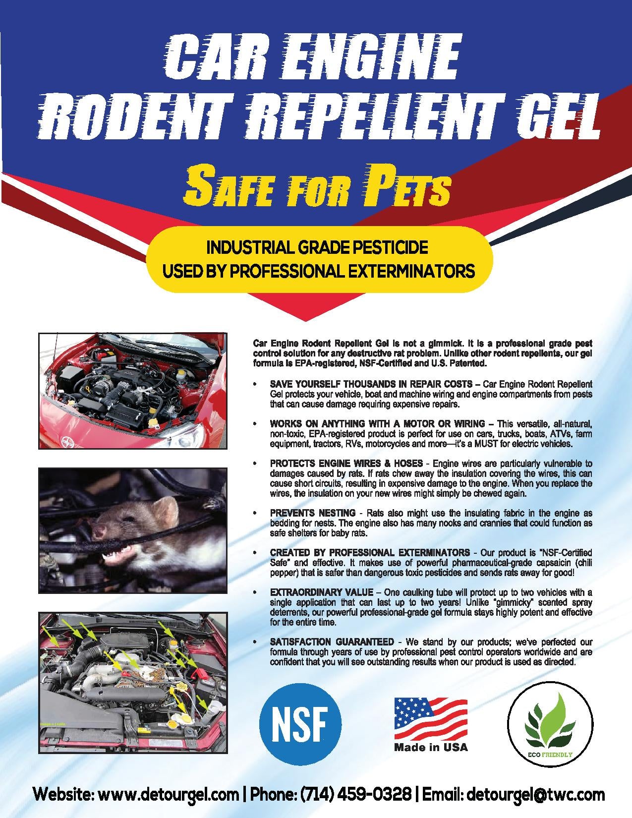 Car Engine Rodent Repellent Gel