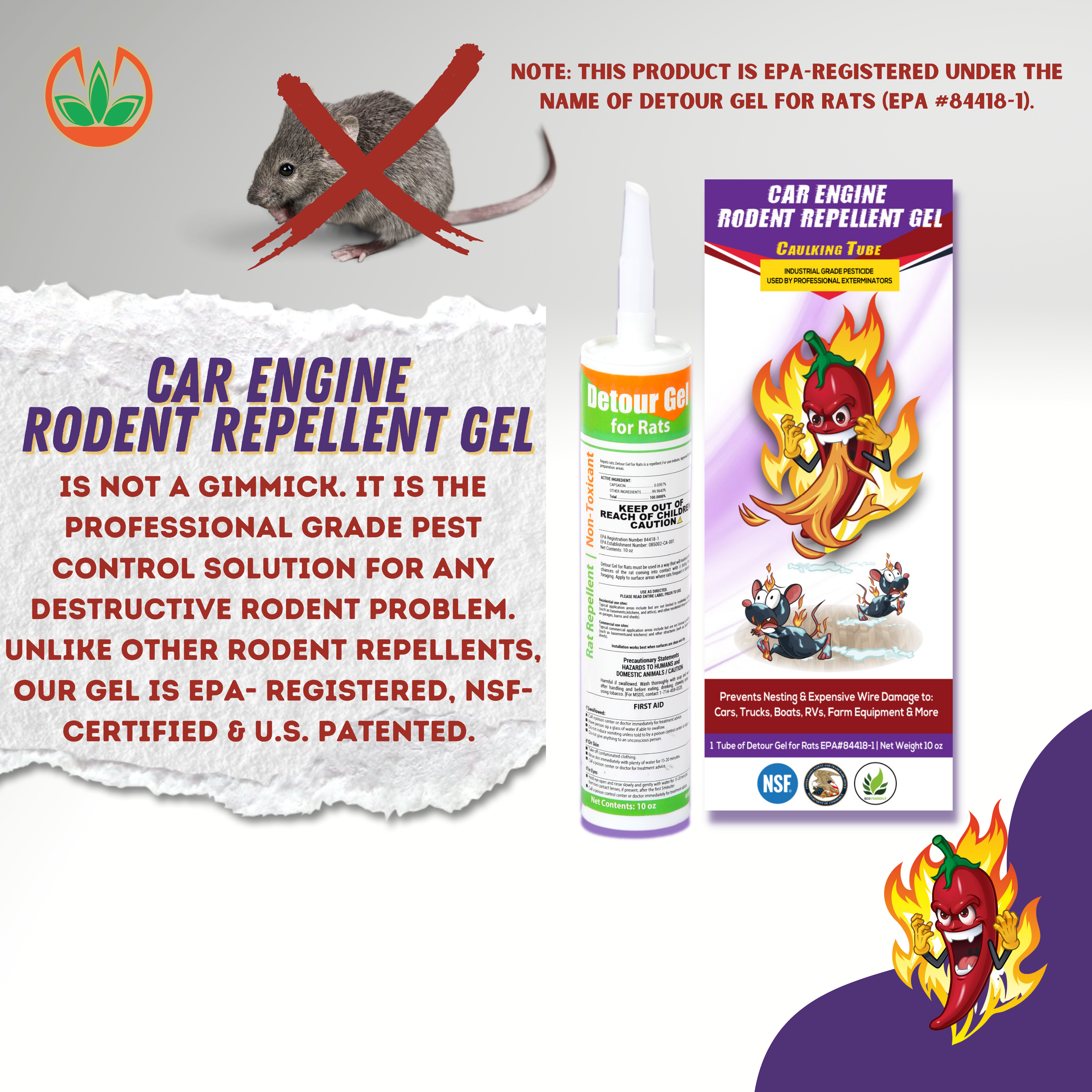 Car Engine Rodent Repellent Gel